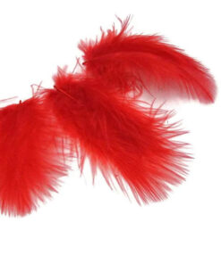 Marabou fjer røde 12cm