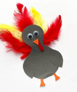 Marabou fjer røde 12cm