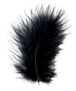 sorte marabou fjer