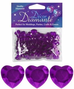Kunstige pynte diamanter ametyst hjerter