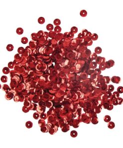 Palietter 6mm røde til hobby og kreativ håndarbejde