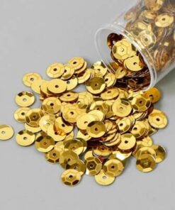 Palietter 6mm guld til hobby og kreativ håndarbejde
