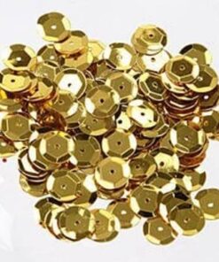 Palietter 6mm guld til hobby og kreativ håndarbejde
