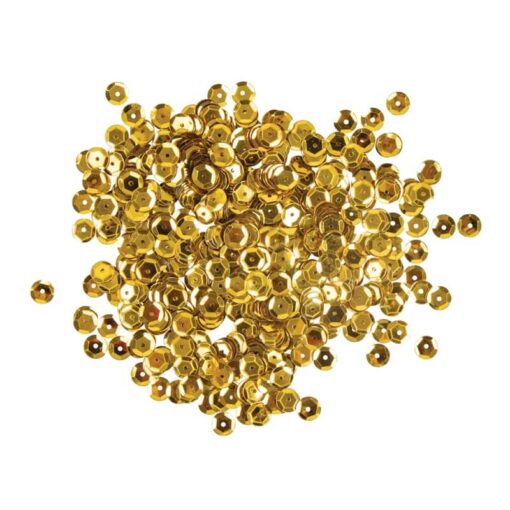 Palietter 6mm guld til hobby og kreativ håndarbejde