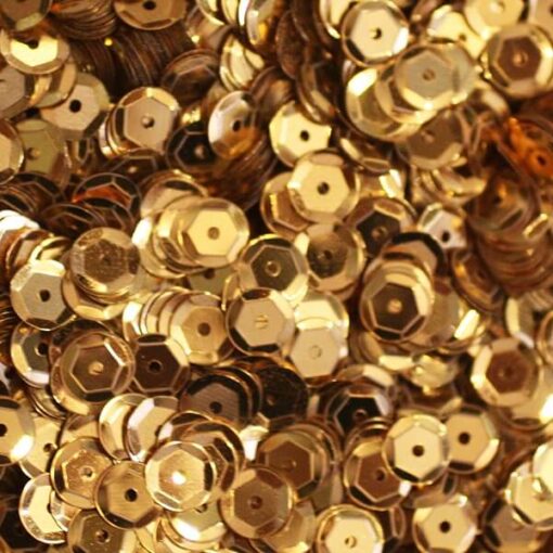 Palietter 6mm guld til hobby og kreativ håndarbejde