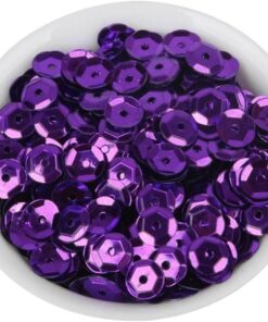 Palietter 6mm mørk lilla