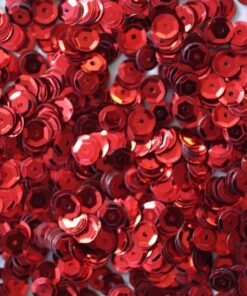 Palietter 6mm røde til hobby og kreativ håndarbejde