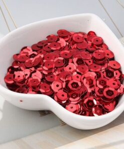 Palietter 6mm røde til hobby og kreativ håndarbejde