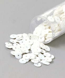 Palietter 6mm elfenben hvide til hobby