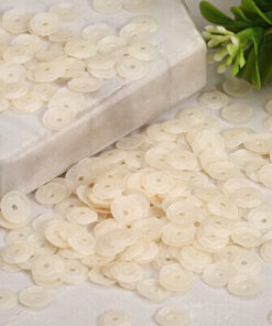 Palietter 6mm elfenben hvide til hobby