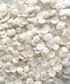 Palietter 6mm elfenben hvide til hobby