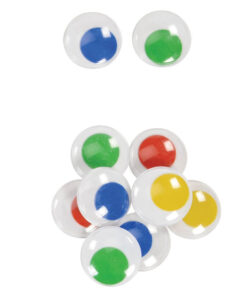 Rulleøjne runde 7mm farvede mix