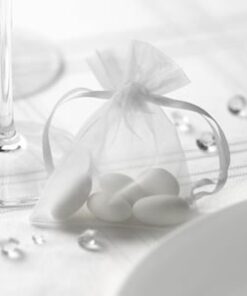 Hvide organza poser