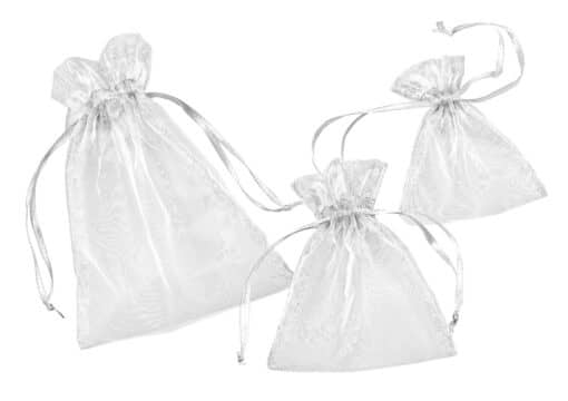 Hvide organza poser