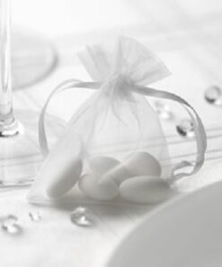 Hvide organza poser