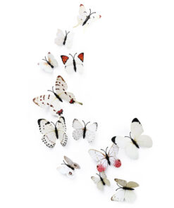 Wallstickers 3D sommerfugle hvide