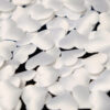 Store creme hvide stof hjerter