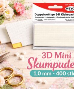 Produktfoto af 3D mini skumpuder 1,0 mm 400 stk til scrapbooking og kortfremstilling