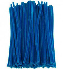 Chenille piberenser blå 6mm