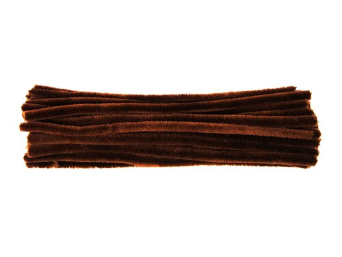 Chenille piberensere brune 6mm