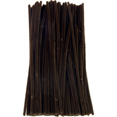 Chenille piberensere brune 6mm