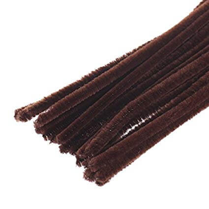 Chenille piberensere brune 6mm