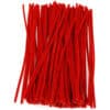 Chenille piberensere julerød 6mm 30cm