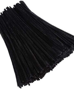 Chenille piberensere sorte 6mm 30cm