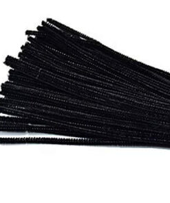 Chenille piberensere sorte 6mm 30cm