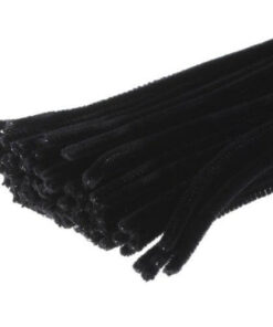 Chenille piberensere sorte 6mm 30cm