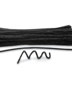 Chenille piberensere sorte 6mm 30cm