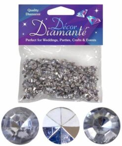 Kunstige pynte diamanter sølv