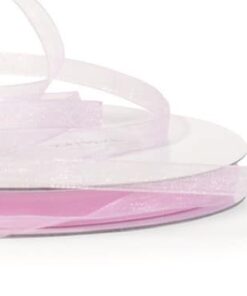 Organzabånd lyserød 6mm