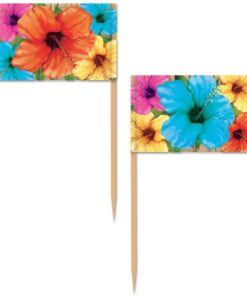 Hawaii blomst flag picks