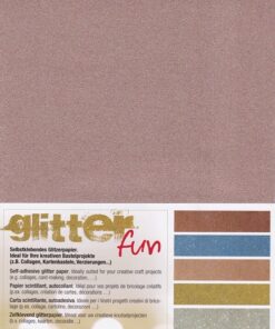 Glitter papir selvklæbende A4