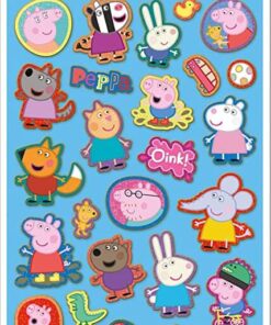 Gurli Gris folie klistermærker med skinnende motiver af Gurli Gris og hendes venner på ark.