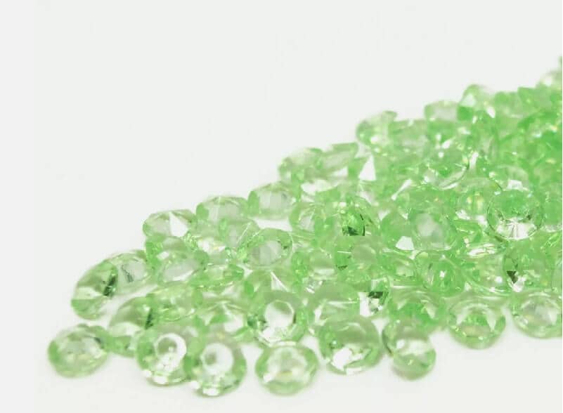 pynte diamanter lime grøn 6mm