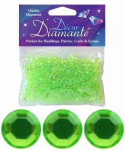 pynte diamanter lime grøn 6mm