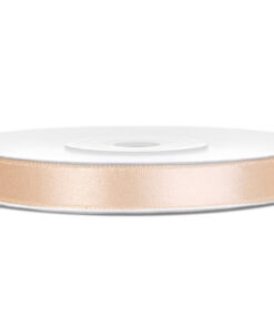 Satinbånd creme 6 mm