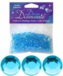 Kunstige pynte diamanter lyseblå