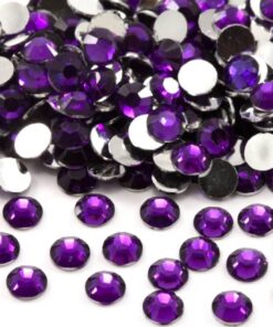 Mørk lilla rhinsten 2mm