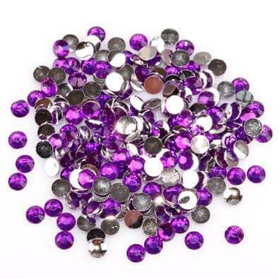 Mørk lilla rhinsten 2mm