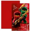 LEGO Ninjago fødselsdag invitationer