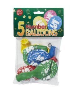 Balloner med tal nummer 5