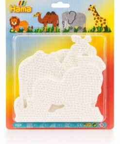Hama Midi stiftplader med dyr – elefant, giraf, løve og kamel perleplader i original emballage