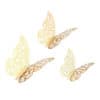 Wallstickers 3D sommerfugle guld