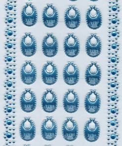 Selvklæbende lyseblå rhinsten hagesmække til kortfremstilling og scrapbooking