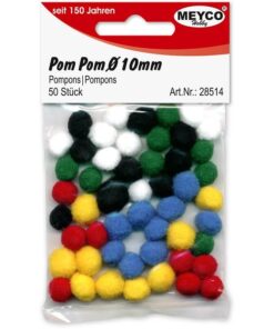 Pom Pom kugler 10mm mix