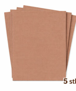 Lysebrunt A4 karton med struktur – 5 ark hobbykarton til kreative projekter