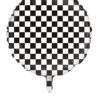 Sort og hvid ternet folie ballon